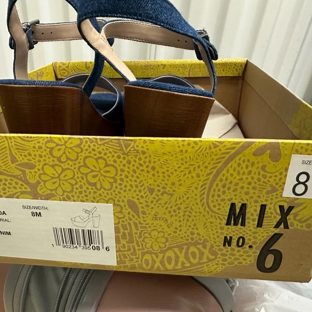 Mix No. 6 Blue Denim Platform Sandals New‼️ - Picture 3 of 3
